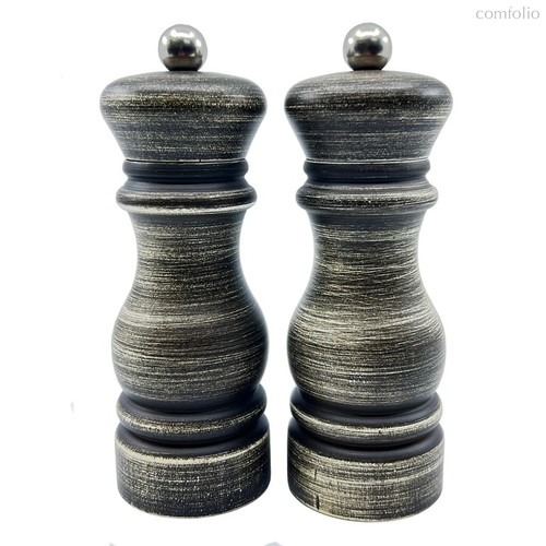 Мельница для перца и соли набор 2 предмета h13,8 см d 4,8 см дерево Соль+Перец P.L. Proff Cuisine - P.L. Proff Cuisine