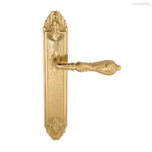 Дверная ручка Venezia Monte Cristo на планке PL90 полированная латунь - Venezia Collezione