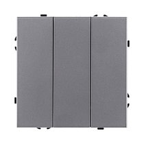 Трехклавишный выключатель 10А/250В Серый Kollinger Eclipse EC-710GY - Kollinger