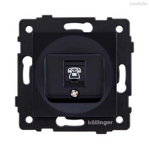 Розетка телефонная RJ11, черный Kollinger REA-009BK для Aspekt, Eleganz, Reflex - Kollinger