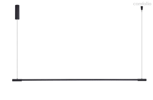 Supreme подвесной LED светильник D22xL1500хW60хH2000мм, 30W, 890Лм, 4000К, 110°, Ra>90, IP20, длина троса - 2000 мм, цвет черный, блок питания в комплекте - Donolux