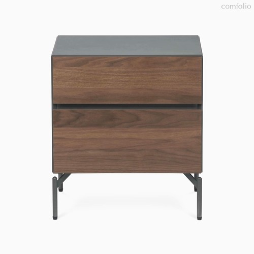 Прикроватная тумба Fango 50х40, цвет серый/черный - Cosmo