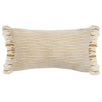 Чехол на подушку горчичного цвета Clouds из коллекции Ethnic, 35х60 см - Tkano