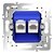 Механизм розетки компьютерной двойной RJ45+RJ45 кат.6, S70 - Voltum