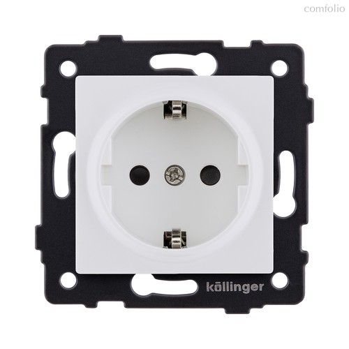 Розетка штепсельная SCHUKO 16A/250 В, белый матовый Kollinger REA-002WM для Aspekt, Eleganz, Reflex - Kollinger