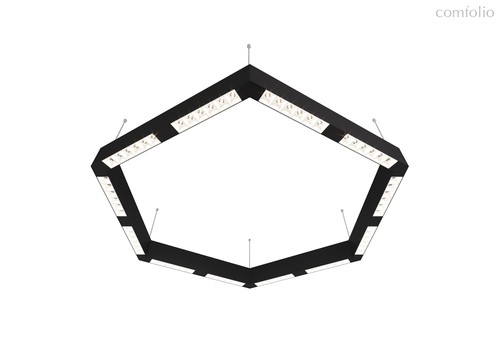 Donolux LED Eye-hex св-к подвесной, 72W, 900х780мм, H71,5мм, 9380Lm, 34°, 3000К, IP20, корпус черный, цвет черный - Donolux
