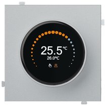 Термостат для теплых полов с круглым дисплеем 32233 SV, серебро - Rikett