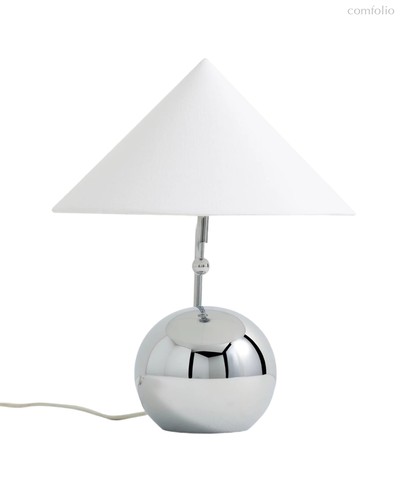 Серебристая лампа Шанталь с белым конусным абажуром, цвет хром - Louvre Home