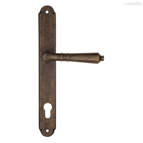 Дверная ручка на планке Fratelli Cattini "TOSCANA" CYL PL01-BA античная бронза - Fratelli Cattini