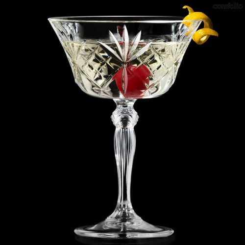 Бокал блюдце для шампанского 210 мл хр. стекло Melodia d 11,2 см h16,1 см 6шт. - RCR Cristalleria Italiana