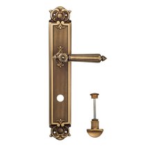 Дверная ручка Venezia Castello WC-2 на планке PL97 матовая бронза