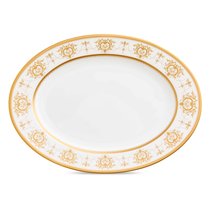 Блюдо овальное Narumi Золотая тиара 32х23 см, фарфор костяной - Narumi