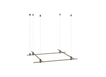 Magnet Modular System «CODE 1.2», L1000хL1000хH95-3000 мм (высота регулируется), DC24V, подвесное основание для модульных светильников, темная бронза, блок питания в комплект не входит - Donolux