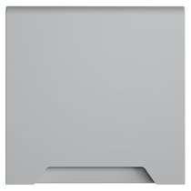 Накладка для розетки с заземлением, защитными шторками и крышкой, S70 серый - Voltum