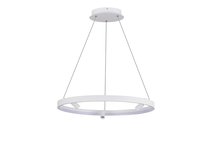 Aura Spot подвесной Led св-к, AC220-240В, 30Вт, 1650Lm, 3000K, D600xH1500мм, споты 3х3Вт, Ra>80, габариты профиля W13хH35мм, 45°, IP20, белый - Donolux