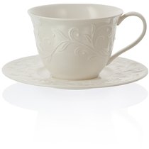 Чашка чайная с блюдцем Lenox "Чистый опал, рельеф" 350мл - Lenox