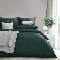 Комплект постельного белья Verossa "Stripe Семейный Dark green"