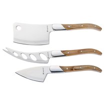 Набор ножей для сыра Legnoart Reggio, 3 предмета, японская сталь, ручки из светлого дерева, п/у - Legnoart