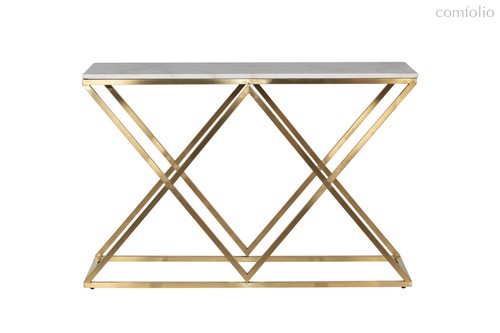 Консоль белый иск. мрамор/мат. золото 120x40x78см - Garda Decor