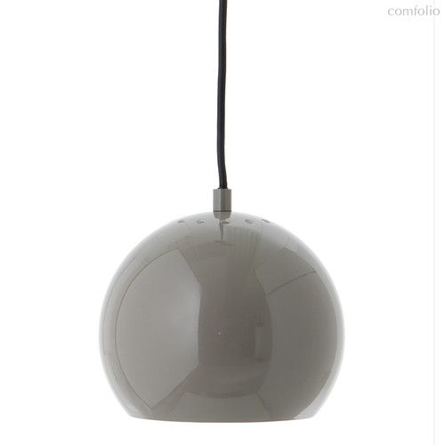 Лампа подвесная Ball, 16х?18 см, темно-серая глянцевая, черный шнур - Frandsen