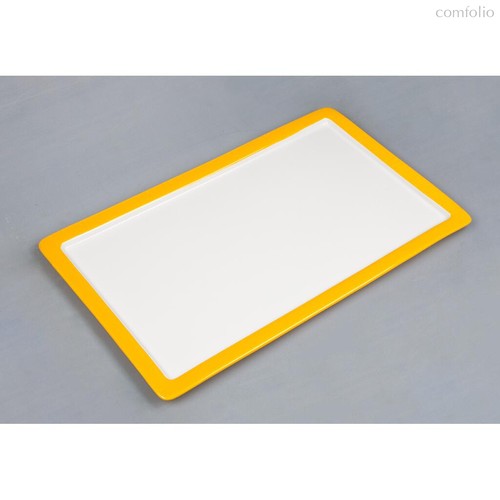 Гастроемкость 1/1x20 (53x32,5x2 см), желтая/белая фарфор NEW - P.L. Proff Cuisine