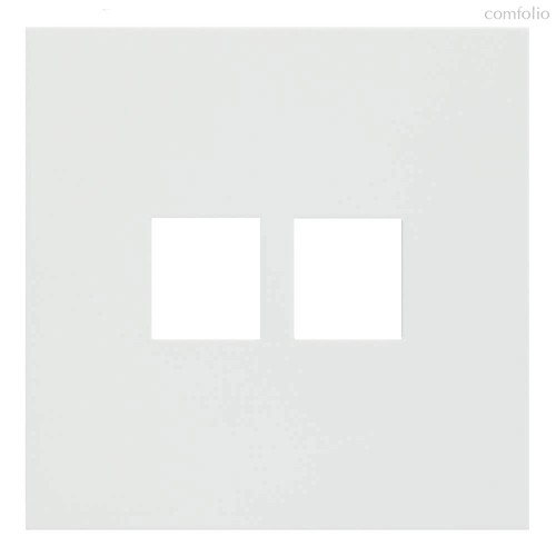 Лицевая панель для двойной информационной розетки 35442 MW, белый сатин - Rikett