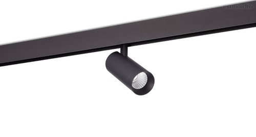 Led св-к для SPACE-Track system, Alpha, DC 48В 20Вт, D60xL160 мм, 1185Лм, 36°, 3000К-6000K, управление Tuya, IP20, Ra >90, черный - Donolux
