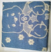 Одеяло шерстяное голубое 85%шерсть, 15%ПЕ, 100x140 см - Valtery