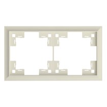 Рамка двухместная классик 35920 MC, кремовый сатин, 2 поста - Rikett