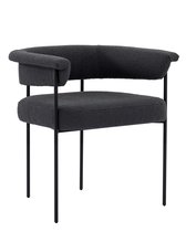 Черный мягкий стул Эбби, цвет черный - Louvre Home