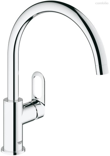 31368001 BauLoop Смеситель для мойки С-излив, хром (замена 31368000) - Grohe