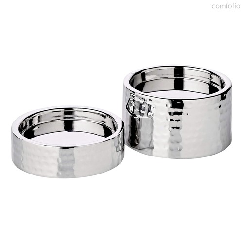 Набор подсвечников для интерьерной свечи Edzard Лука d9,5хh2,5/5 см, 2 шт, сталь нержавеющая - Edzard