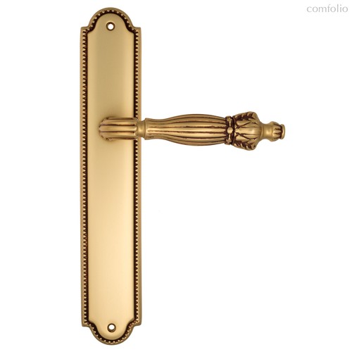 Дверная ручка Venezia Olimpo на планке PL98 французское золото + коричневый - Venezia Collezione