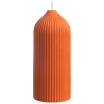 Свеча декоративная оранжевого цвета из коллекции Edge, 16,5см - Tkano