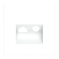 Накладка для розетки TV+RJ45 кат. 6, S70 белый матовый - Voltum