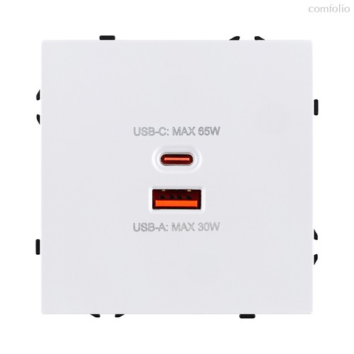 Розетка USB A+C 65W, белый матовый Kollinger Eclipse EC-024WH - Kollinger