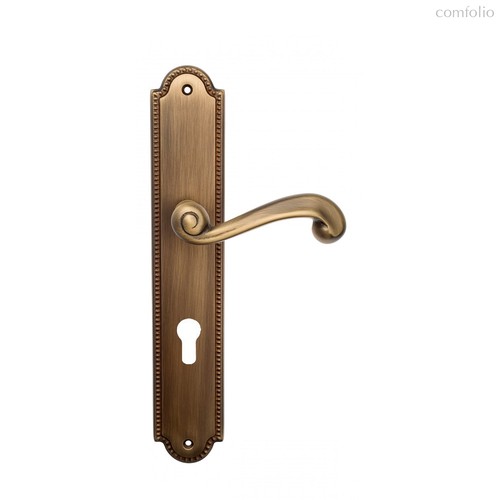 Дверная ручка Venezia Carnevale CYL на планке PL98 матовая бронза - Venezia Collezione