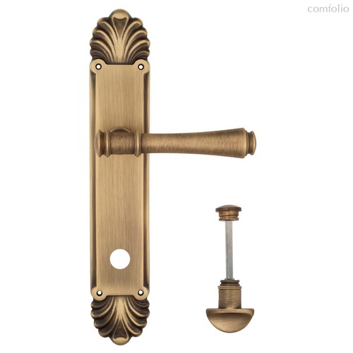 Дверная ручка Venezia Callisto WC-2 на планке PL87 матовая бронза - Venezia Collezione