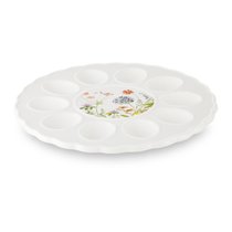 Блюдо для 10 яиц круглое Decor de table 28 см, керамика, белое - Decor De Table