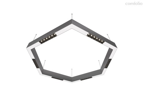 Donolux LED Eye-hex св-к подвесной, 36W, 900х780мм, H71,5мм, 2200Lm, 34°, 3000К, IP20, корпус алюмин, цвет алюминий - Donolux
