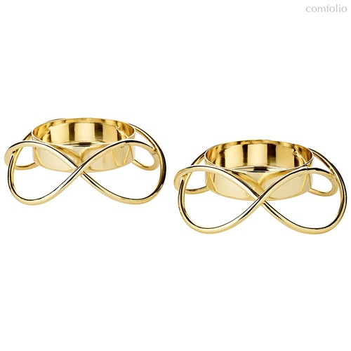 Набор подсвечников для интерьерных свечей Edzard Бастия d11,5хh3 см для свечей 6,5 см, 2 шт, никель - Edzard