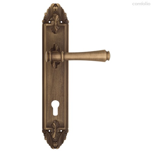 Дверная ручка Venezia Callisto CYL на планке PL90 матовая бронза - Venezia Collezione