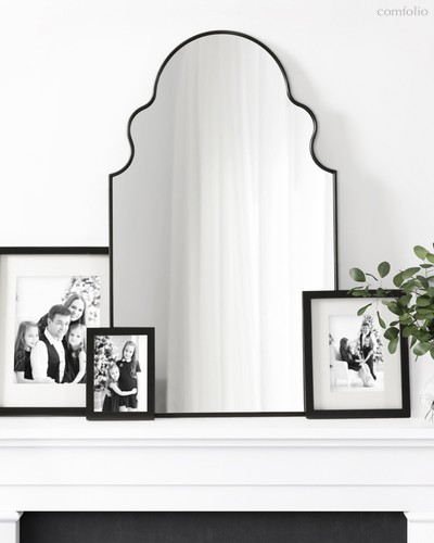 Зеркало в чёрной раме Шифа, цвет черный - Louvre Home