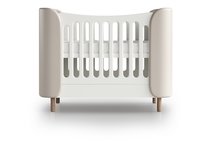 Кроватка KIDI Soft mini cпальное место 60*120 см антивандальная ткань (молочный) - Ellipse