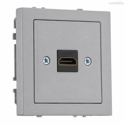 Розетки и выключатели: Розетка HDMI (разъемы), серая матовая, Superior - Kanlux