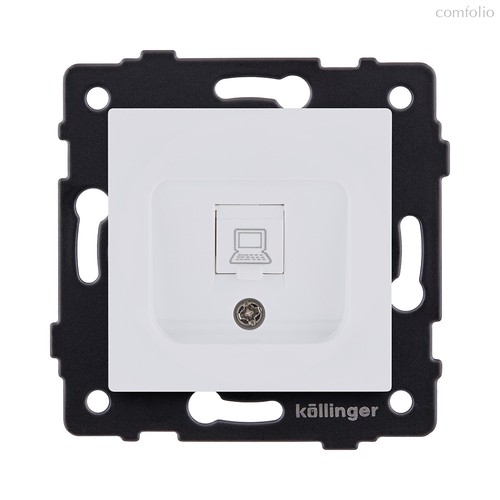 Розетка Ethernet RJ45 Cat.6, белый матовый Kollinger REA-018WM для Aspekt, Eleganz, Reflex - Kollinger