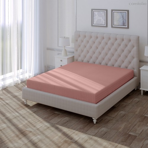 Простыня Verossa "Stripe На Резинке 140/200/20 борт 20 Rouge" - Nordtex