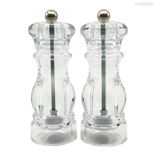 Мельница для перца и соли набор 2 предмета h16,5 см d 6,1 см акрил Соль+Перец P.L. Proff Cuisine - P.L. Proff Cuisine