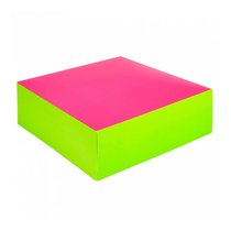 Коробка для кондитерских изделий 20*20 см, фуксия-зеленый, картон, 50 шт/уп, Garcia de P - Garcia De Pou