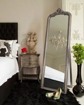 Серебряное напольное зеркало Стентон, цвет античное серебро - Louvre Home